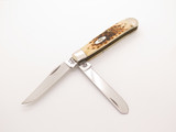 2001 Case XX 6207 Mini Trapper USA Jigged Bone Handle Folding Pocket Knife