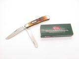 Vintage 2001 Case XX 6254 USA Jigged Bone Handle Folding Trapper Pocket Knife