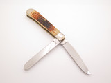 Vintage 2001 Case XX 6254 USA Jigged Bone Handle Folding Trapper Pocket Knife