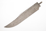 Vtg 1986 Parker Edwards Archegos USA Fixed Damascus Bowie Knife Blade Blank #1