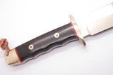Vintage AG Russell 2003 AUS-8 Seki Japan Wood Handle Fixed Bowie Hunting Knife