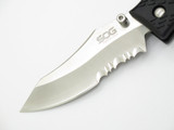Vintage SOG Toothlock Seki Japan Satin San Mai VG-10 Tanto Folding Pocket Knife