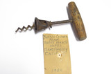 C. 1900 Museum Antique Fred Miller Milwaukee Wood Wine Corkscrew Bottle Opener