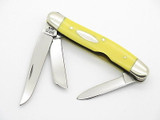Vtg 1980 Case XX 3318 Yellow Delrin Medium Stockman Folding Pocket Knife