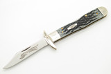 2002 Case XX 6111 1/2 Cheetah Swing Guard Old Black Bone Folding Pocket Knife
