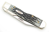 2002 Case XX 6111 1/2 Cheetah Swing Guard Old Black Bone Folding Pocket Knife
