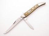 2005 Case XX 620094 Toothpick Smooth Snake Skin Bone Handle Folding Pocket Knife