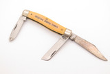 Vtg Schrade Camas Prairie Railroad 861Y USA Stockman Yellow Folding Pocket Knife