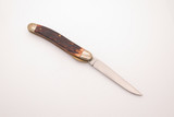 Vtg Schrade USA Uncle Henry 197UH Cat Paw Stag Delrin Folding Pocket Knife