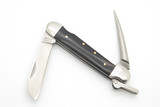 Rare Colonial Prov 440A USA Black Wood Marlin Spike Rigging Folding Knife