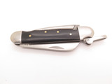 Rare Colonial Prov 440A USA Black Wood Marlin Spike Rigging Folding Knife