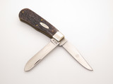 Vintage 1997 NKCA CCC5 Camillus USA Jigged Bone Trapper Folding Pocket Knife