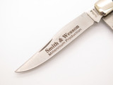 Vintage 2000 Smith & Wesson USA Buffalo Horn Handle Folding Trapper Pocket Knife
