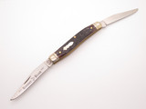 '02 Hammer Brand NY Walden 150th Limited Muskrat Brown Jigged Bone Folding Knife