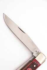 Vtg J. A. Henckels Solingen Germany Trapper Red Jigged Bone Folding Pocket Knife