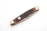 Vintage 1995 Queen Cutlery 9125 USA Muskrat Delrin Handle Folding Pocket Knife