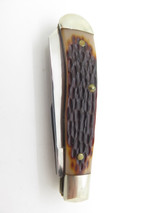 Vintage 1993 Queen 9155 Trapper Delrin Handle Stainless Folding Pocket Knife