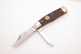 Vintage 1980 Ka-bar Jack Knife Collectors Club USA Wood Folding Pocket Knife
