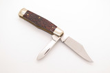 Vintage 1980 Ka-bar Jack Knife Collectors Club USA Wood Folding Pocket Knife