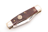 Vintage 1980 Ka-bar Jack Knife Collectors Club USA Wood Folding Pocket Knife