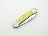 Vintage Kabar USA Canoe Dog Head Yellow Handle Folding Pocket Knife