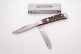 Vintage Boker USA Tree Brand 2525 Trapper Jigged Bone Folding Pocket Knife