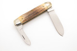 Vintage 1981 Queen NKCA 07394 Stag Equal End Cigar Folding Pocket Knife
