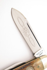 Vintage 1981 Queen NKCA 07394 Stag Equal End Cigar Folding Pocket Knife