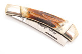 Vintage Frost Razor Folder Seki Japan 4" Second Cut Stag Folding Pocket Knife