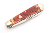 Vintage Puma Germany Jigged Amber Bone Handle Trapper Folding Pocket Knife