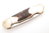 Vtg '80s Parker Eagle Seki Japan 4.5" Bone Handle Slipjoint Folding Pocket Knife
