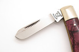 Vtg Prototype Fight'n Rooster Frank Buster Germany Red Stockman Folding Knife