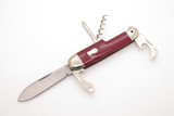 Vintage Richards Sheffield England Red Folding Multi Tool Pocket Camp Knife