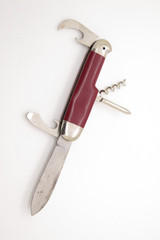 Vintage Richards Sheffield England Red Folding Multi Tool Pocket Camp Knife