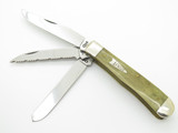 Vintage 1998 Case XX 6354 Scout Trapper Smooth Bone Folding Pocket Knife (Crack)
