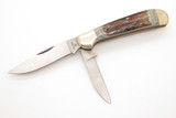 Vintage Frost Seki Japan Copperhead Lockblade Stag Folding Pocket Knife