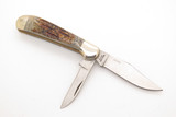 Vintage Frost Seki Japan Copperhead Lockblade Stag Folding Pocket Knife