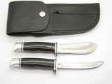 Vintage 1973-80 Buck 115 Twin Sportsman Set 103 118 Fixed Blade Hunting Knife
