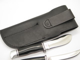 Vintage 1973-80 Buck 115 Twin Sportsman Set 103 118 Fixed Blade Hunting Knife