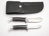Vintage 1973-80 Buck 117 Trophy Set 103 116 Fixed Blade Hunting Sportsman Knife