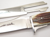 Vintage 1978-82 Parker Brothers Seki Japan Imai Stag Fixed Knife Hatchet Combo