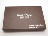 Vtg Schrade Uncle Henry USA 885 Stockman Folding 164 Fixed Knife Gift Set