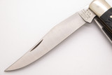 Vintage Camillus USA Trapper Black Handle Stainless Steel Folding Pocket Knife