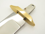 Vtg Explorer Seki Japan Tak Fukuta Fixed Knife Making 4.625" Mirror Blade Blank