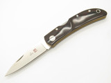 Vintage Al Mar Hawk Seki Japan Paper Micarta Lockback Folding Pocket Knife