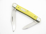 Vtg 1980 Case XX 03244 Yellow Delrin Folding Small Folding Pocket Pen Knife
