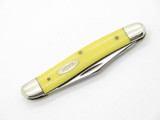 Vtg 1980 Case XX 03244 Yellow Delrin Folding Small Folding Pocket Pen Knife