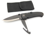 Vtg Browning 608 Kodiak FDT Black Seki Japan Guthook Folding Hunter Knife