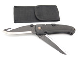 Vtg Browning 615 Kodiak FDT Black Seki Japan Saw Folding Hunter Lockback Knife