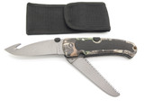 Vtg Browning 645 Kodiak FDT Camo Seki Japan Saw Folding Hunter Lockback Knife